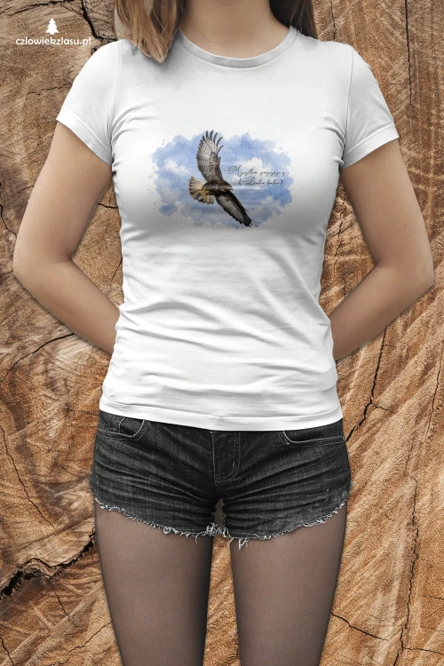 Myszołów (Buteo buteo) - prezent dla Ornitologa - koszulka damska/meska
