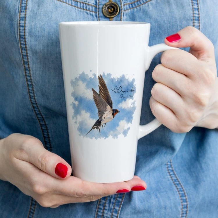 Dymówka /Hirundo rustica/ - prezent dla ornitologa - Kubek latte