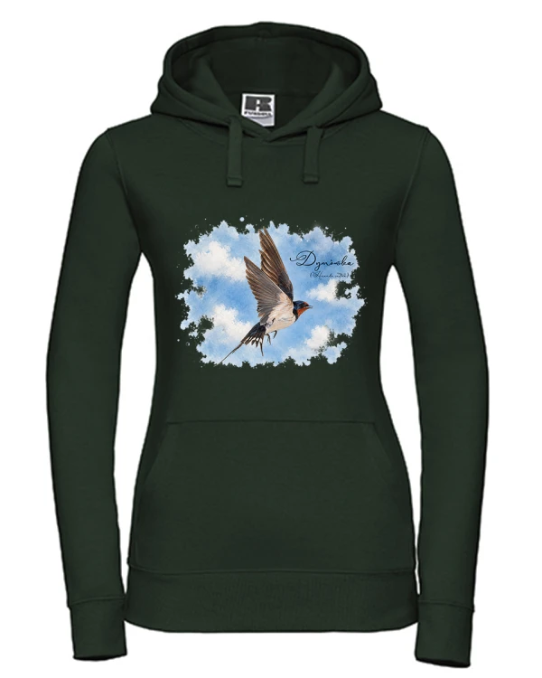 Dymówka /Hirundo rustica/ - prezent dla ornitologa - Bluza z kapturem / Bluza bez kaptura