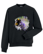 Personalizowana bluza spoza regularnej oferty dowolny dostępny kolor bez kaptura z trzmielem ziemnym (Bombus terrestris) - autorska grafika Pauliny Strejczek-Jaźwińskiej.