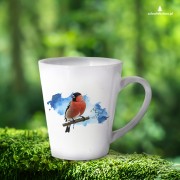 Gil zwyczajny /Pyrrhula pyrrhula/ - prezent dla ornitologa - Kubek latte