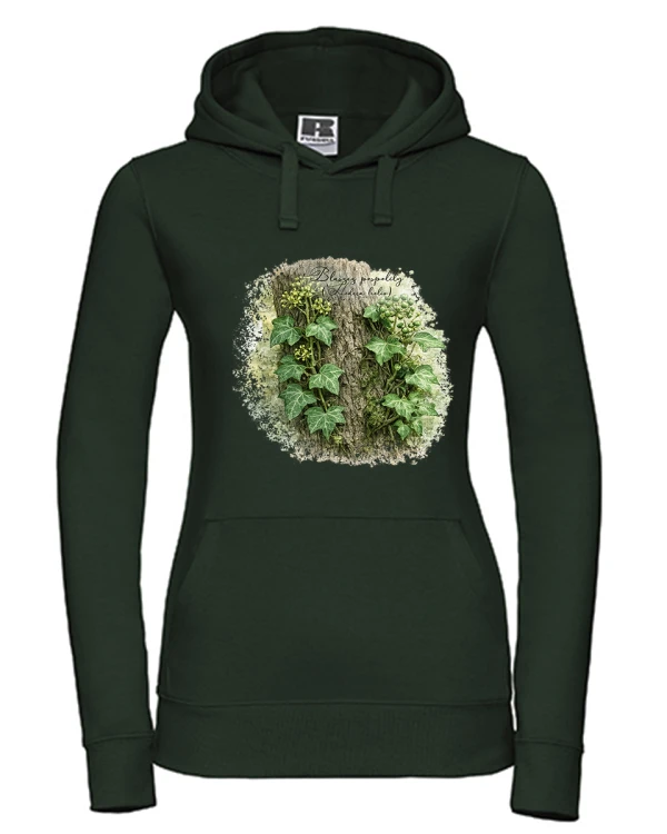 Bluszcz pospolity /Hedera helix/ - prezent dla botanika, prezent dla florysty, miłośnika roślin - Bluza z kapturem / Bluza bez kaptura