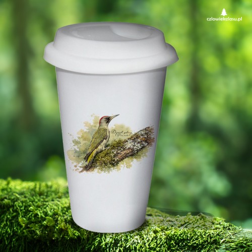Dzięcioł zielony /Picus viridis/ - prezent dla Ornitologa - Tumbler