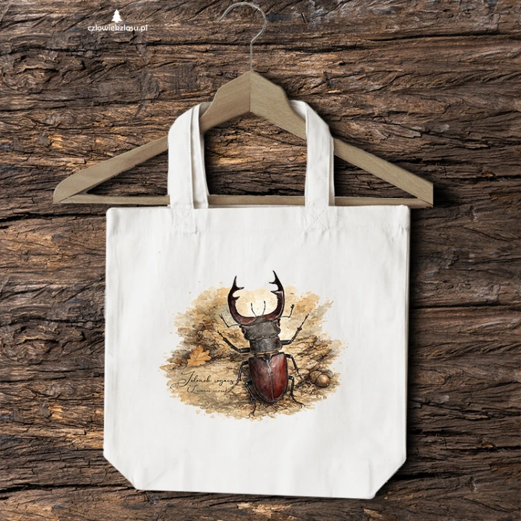 Jelonek rogacz /Lucanus cervus/ - prezent dla Entomologa - Torba naturalna