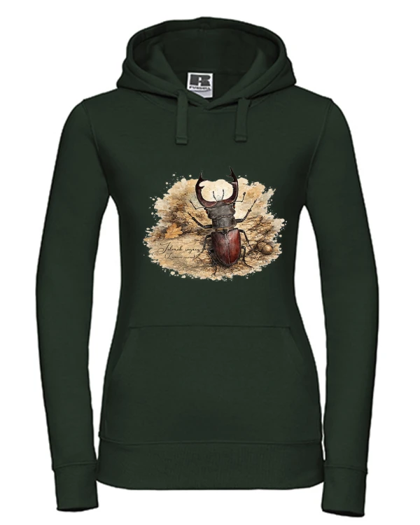 Jelonek rogacz /Lucanus cervus/ - prezent dla Entomologa - Bluza z kapturem / Bluza bez kaptura
