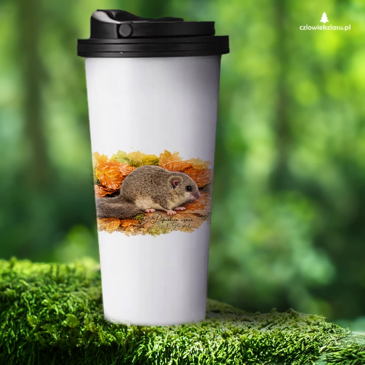 Popielica szara /Glis glis/- kubek termiczny