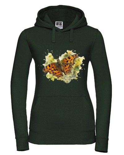 Rusałka ceik /Polygonia c-album/ - prezent dla Lepidopterologa, prezent dla entomologa - Bluza z kapturem / Bluza bez kaptura