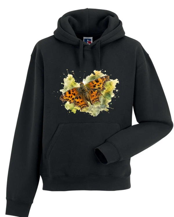 Rusałka ceik /Polygonia c-album/ - prezent dla Lepidopterologa, prezent dla entomologa - Bluza z kapturem / Bluza bez kaptura