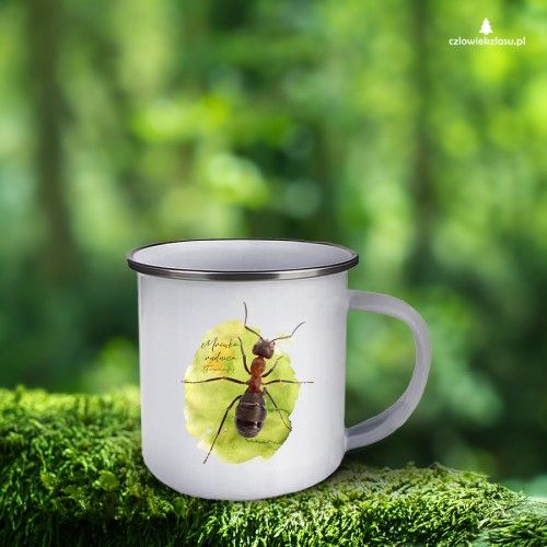 Mrówka rudnica - Formica rufa - Kubek emaliowany