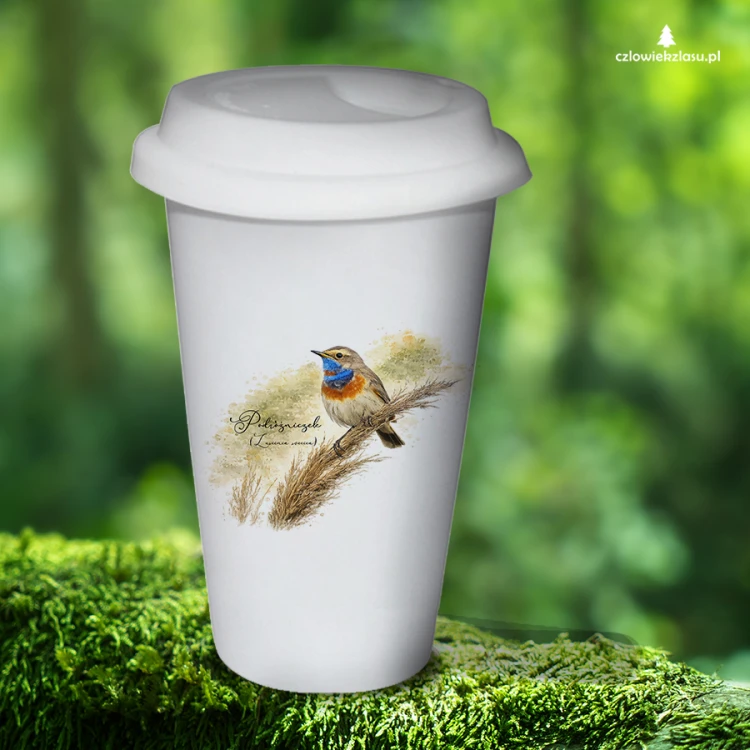 Podróżniczek /Luscinia svecica/ - prezent dla Ornitologa - Tumbler