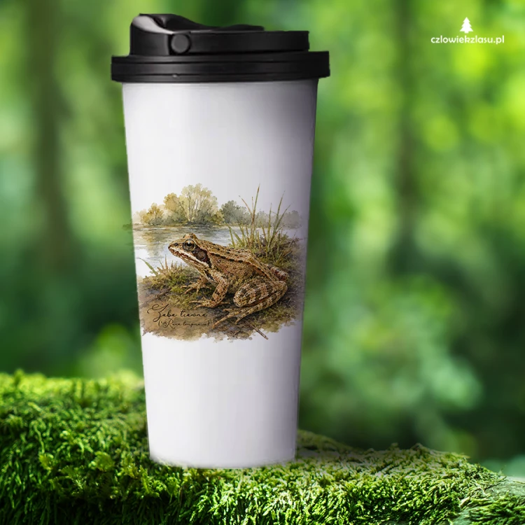 Żaba trawna /Rana temporaria/ – prezent dla herpetologa - Kubek termiczny