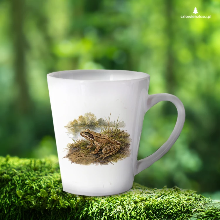 Żaba trawna /Rana temporaria/ – prezent dla herpetologa - Kubek latte