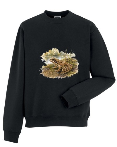 Żaba trawna /Rana temporaria/ – prezent dla herpetologa - Bluza z kapturem / Bluza bez kaptura