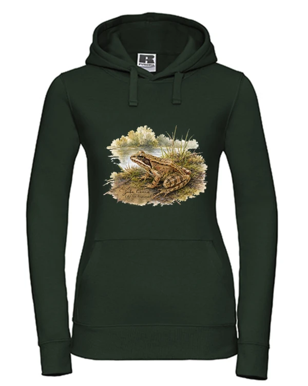Żaba trawna /Rana temporaria/ – prezent dla herpetologa - Bluza z kapturem / Bluza bez kaptura
