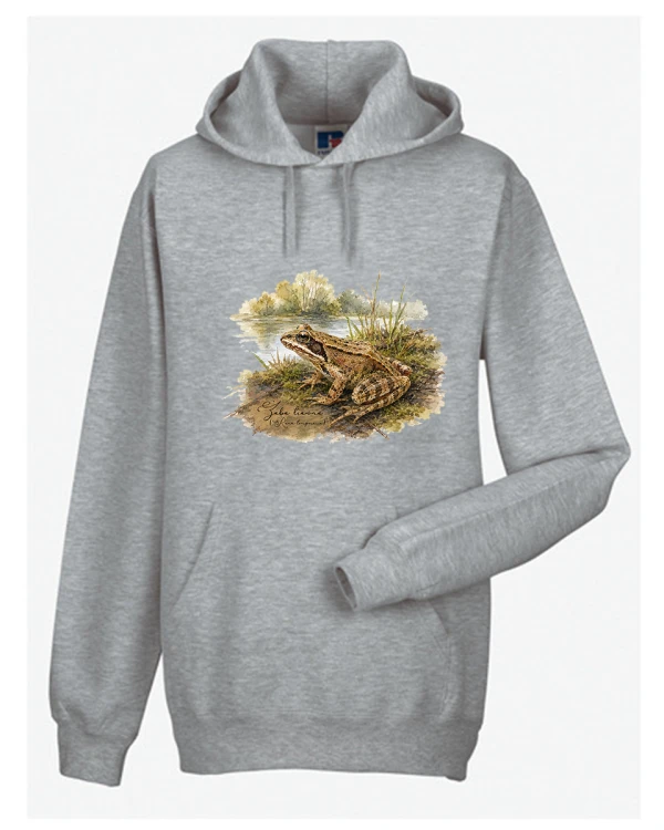 Żaba trawna /Rana temporaria/ – prezent dla herpetologa - Bluza z kapturem / Bluza bez kaptura