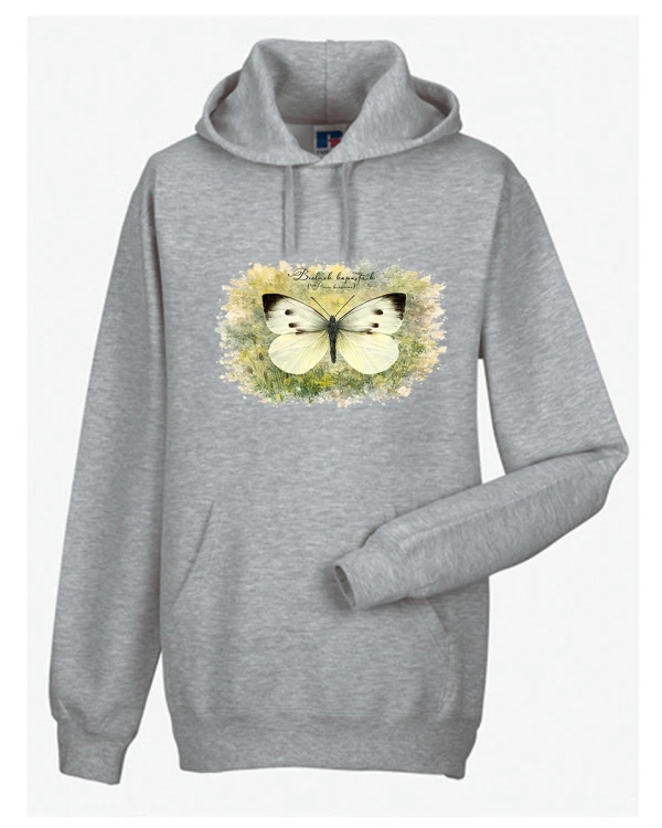 Bielinek kapustnik /Pieris brassicae/ - prezent dla Lepidopterologa, prezent dla entomologa - Bluza z kapturem / Bluza bez kaptura