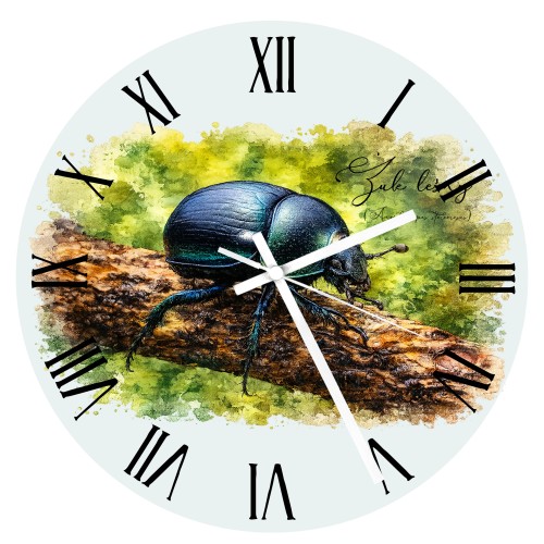 Żuk leśny - Anoplotrupes stercorosus - Prezent dla entomologa - Zegar