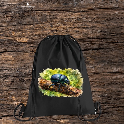 Żuk leśny - Anoplotrupes stercorosus - Prezent dla entomologa - Worek plecak