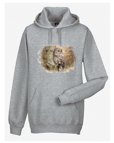Puszczyk uralski / Strix uralensis / - prezent dla ornitologa - Bluza z kapturem / Bluza bez kaptura