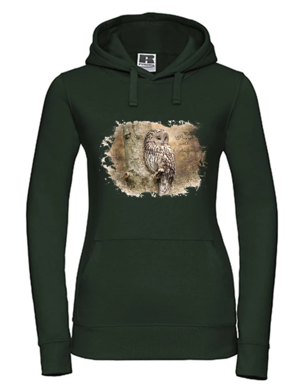 Puszczyk uralski / Strix uralensis / - prezent dla ornitologa - Bluza z kapturem / Bluza bez kaptura