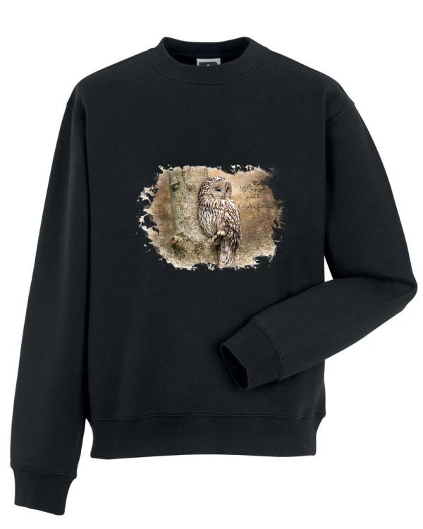 Puszczyk uralski / Strix uralensis / - prezent dla ornitologa - Bluza z kapturem / Bluza bez kaptura