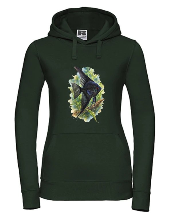Skalar czarny /Pterophyllum scalare/ - Bluza z kapturem / Bluza bez kaptura