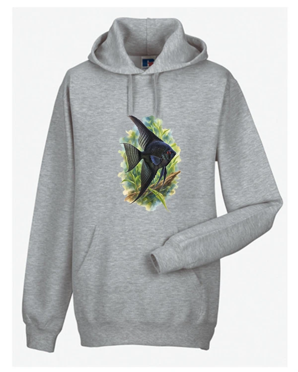 Skalar czarny /Pterophyllum scalare/ - Bluza z kapturem / Bluza bez kaptura