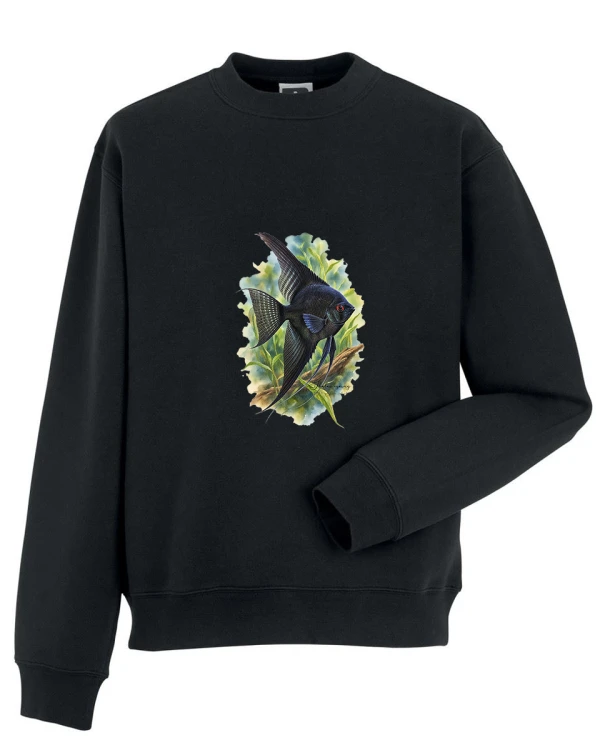 Skalar czarny /Pterophyllum scalare/ - Bluza z kapturem / Bluza bez kaptura