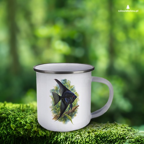 Skalar czarny /Pterophyllum scalare/ - Kubek emaliowany