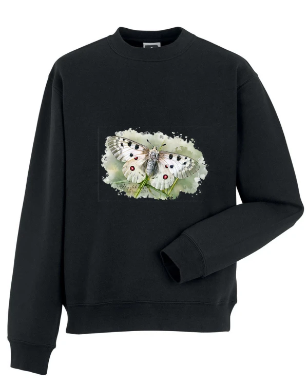 Niepylak apollo /Parnassius apollo/ - prezent dla Lepidopterologa, prezent dla entomologa - Bluza z kapturem / Bluza bez kaptura